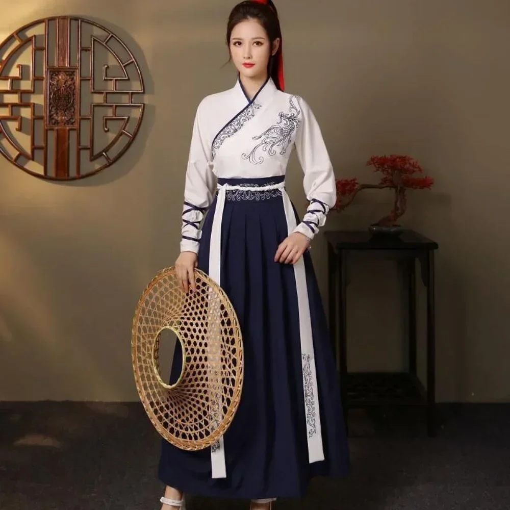 Men Fashion Vintage - 現代漢服女性トップスカート 2 点セット男性ヴィンテージファッションコスプレ衣装伝統的な中国服騎士道スタイルのスーツ