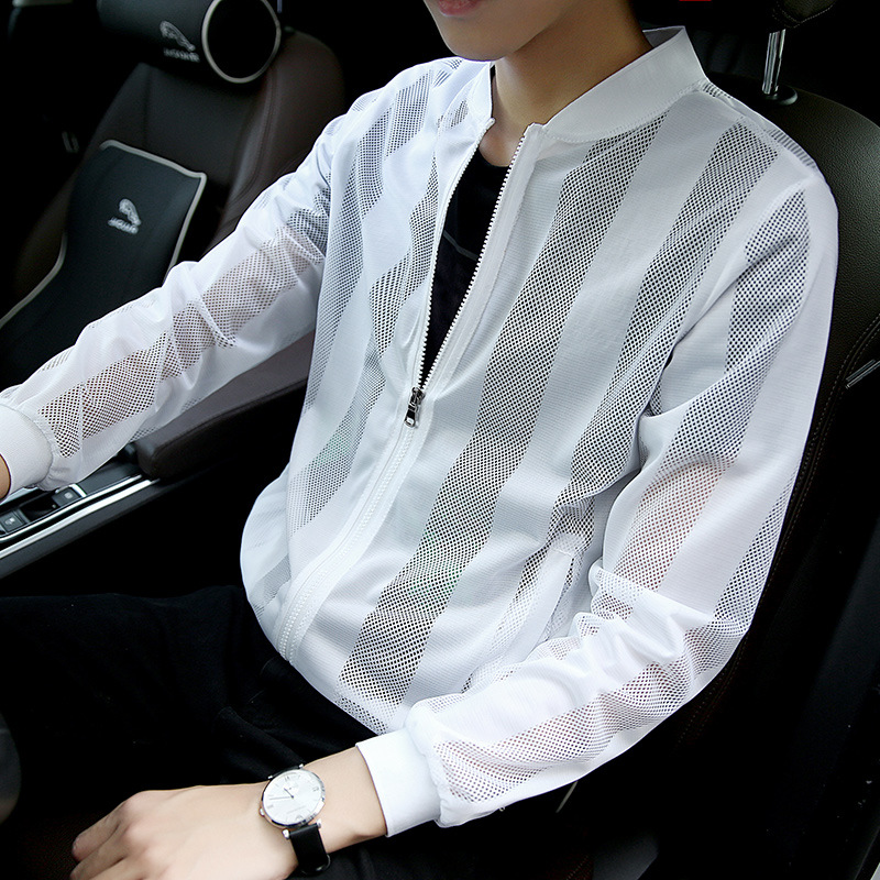 Mens Fashion Summer 2025 - 2025 夏の新メンズメッシュ日焼け止め服超薄型通気性屋外釣り服高品質のファッション中空トップス