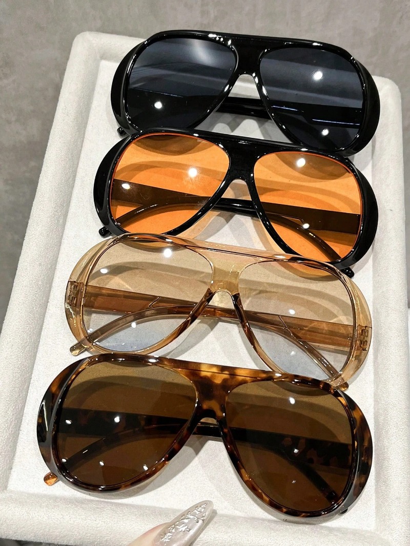 Men'S Fashion Old Money - 1/4 個ファッションブランド高級デザイナーサングラス男性女性特大ヴィンテージパンクシェードメガネ夏旅行屋外メガネ