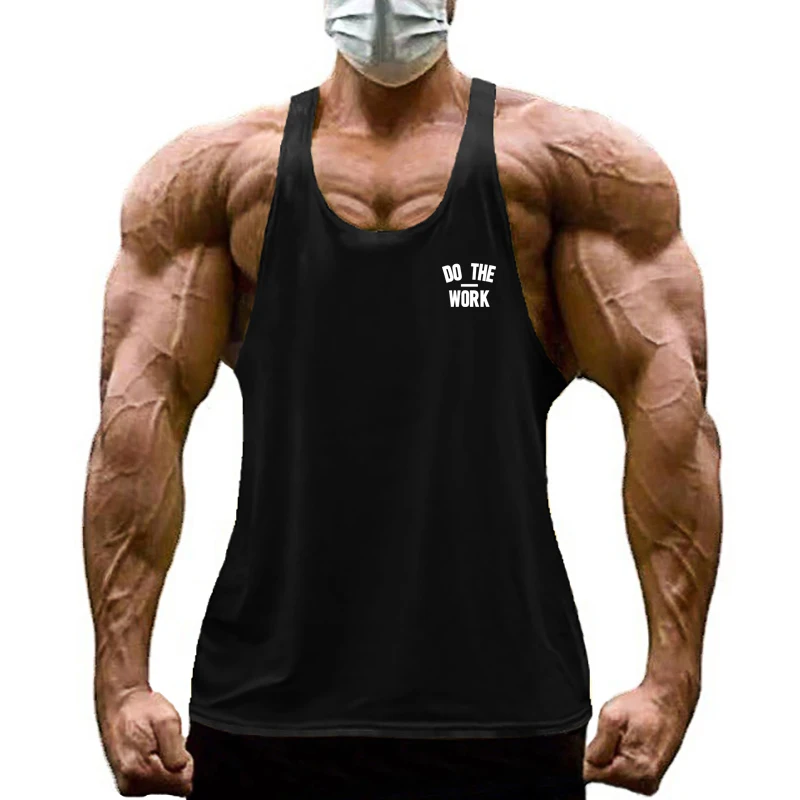 Muscle Tee Workout - メンズ綿ノースリーブ Tシャツジムボディービルワークアウトタンクトップ筋肉フィットネスシャツ夏の綿通気性吸収汗ベスト