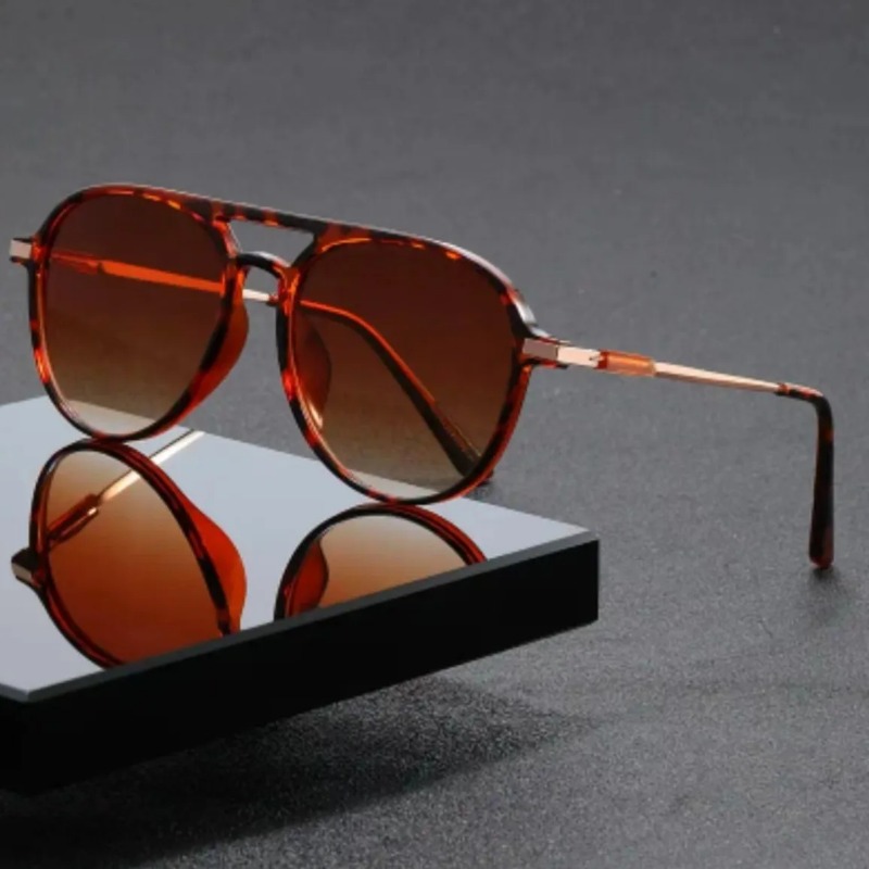 Men'S Fashion Old Money - 1 個ヴィンテージパイロットサングラス女性男性新しいファッションヒョウ高級グラデーションサングラスレディーストレンディなセクシーな色合い