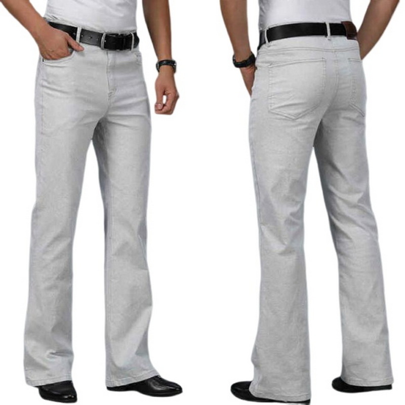 Men'S Fashion Jeans And Boots - メンズベージュのルーズジーンズ,フレアデニムパンツ,ワイドレッグパンツ,カジュアルファッション