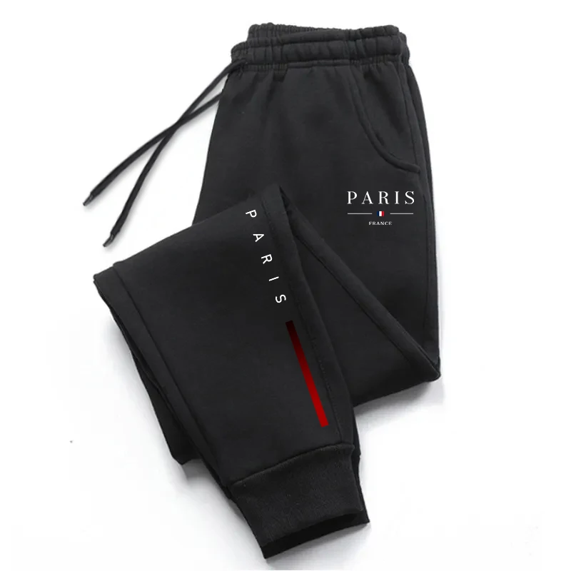Men'S Fashion Paris 2025 - 2025 新着パリプリントスウェットパンツ男性用ハイグレード男性ホームアウトドアカジュアルスポーツジョガーパンツアーバンファッションズボン