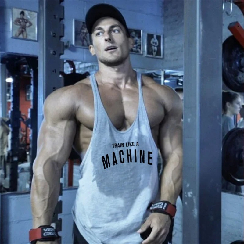 Muscle Tee Workout - メンズジムボディービルスポーツ服綿ノースリーブタンクトップフィットネススリムフィット通気性ベスト夏のワークアウト筋肉シャツ