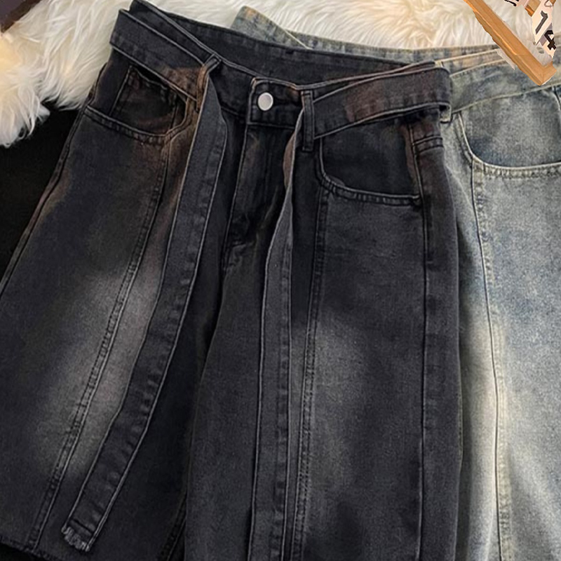 夏薄いフリンジデニムショーツ日本のハイストリートカジュアルル - Men'S Fashion Trousers のレビューと価格