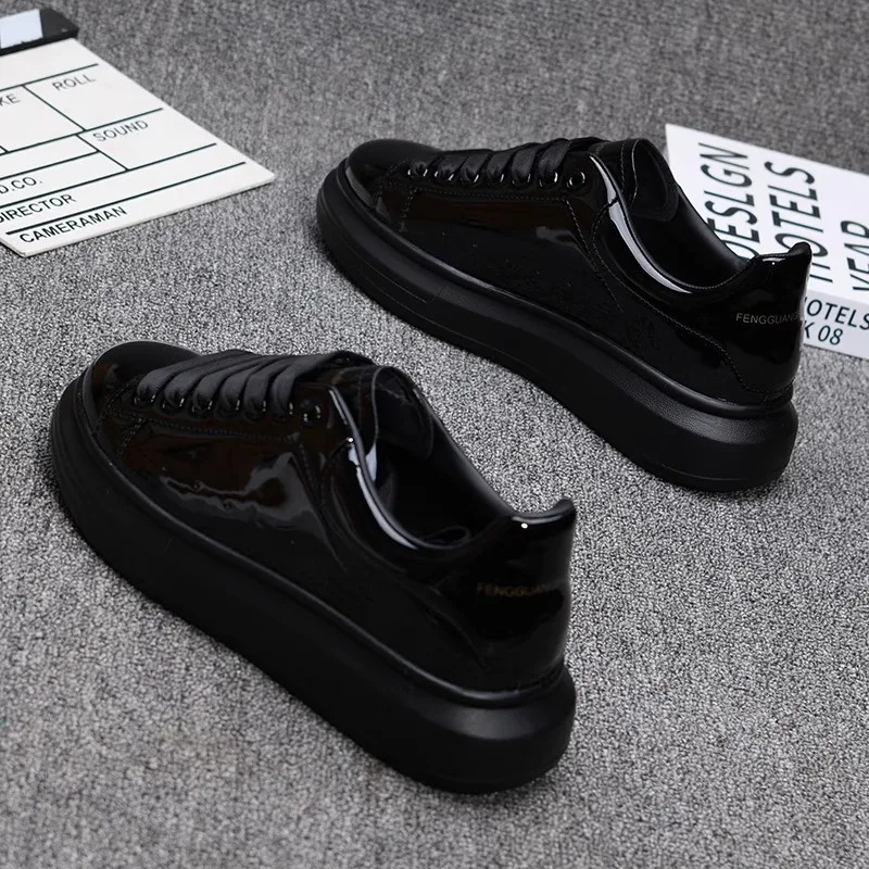2025年 ラッカー仕上げ ホワイト カジュアルシューズ メ - Casual Sneakers Men のレビューと価格