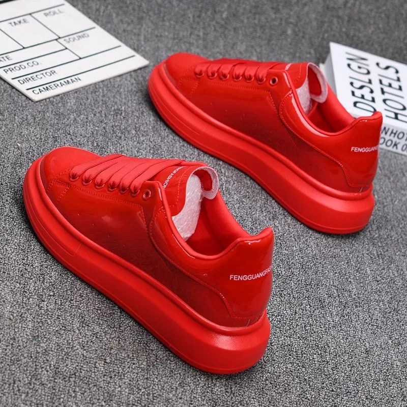 2025年 ラッカー仕上げ ホワイト カジュアルシューズ メ - Casual Sneakers Men のレビューと価格