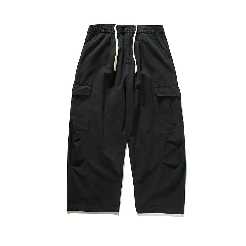 男性ストリートファッションヴィンテージルーズカジュアルワイド - Men'S Fashion Trousers のレビューと価格