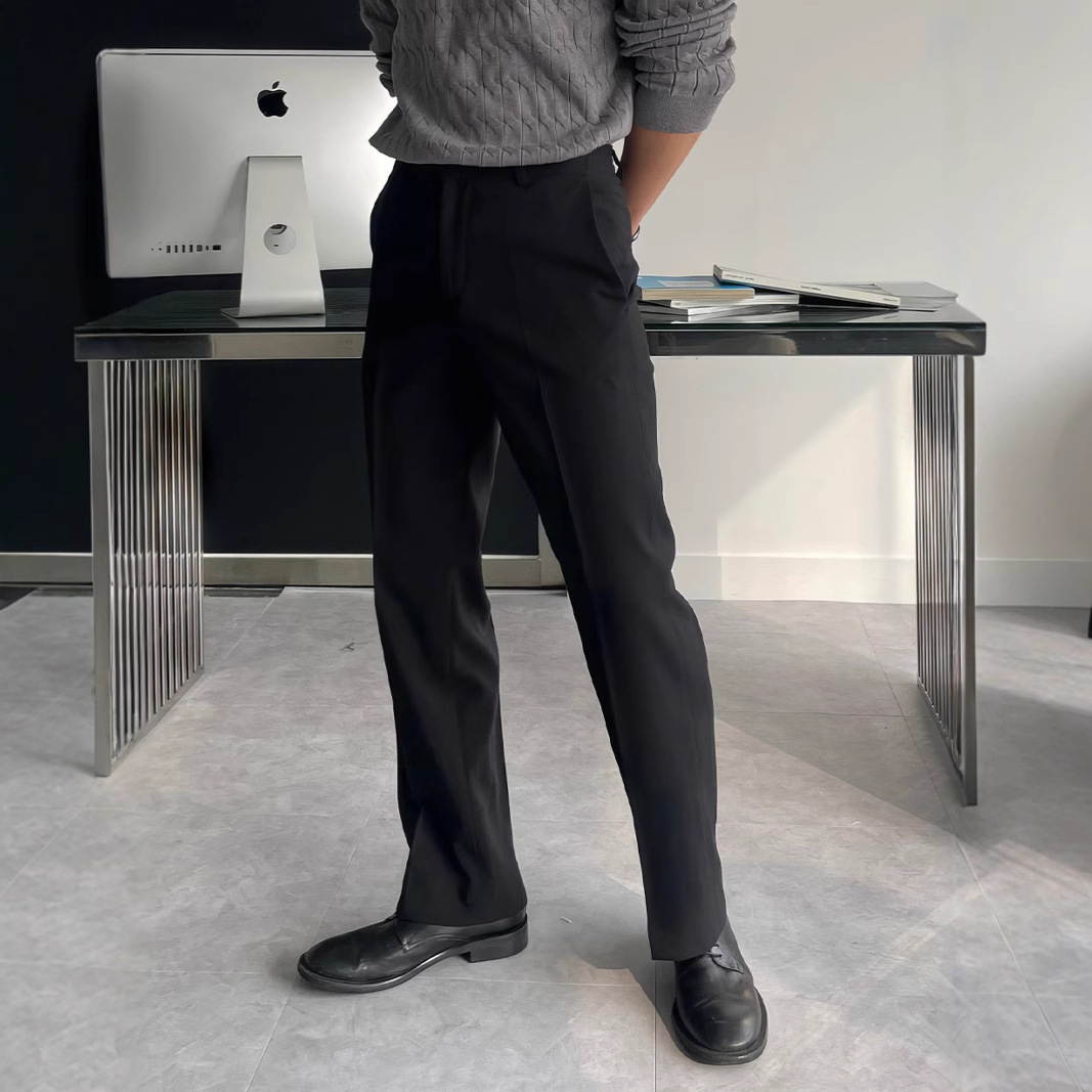 メンズ ブラック ダークグレー 無地 ストレート カジュアル - Mens Fashion Dark Grey Pants のレビューと価格