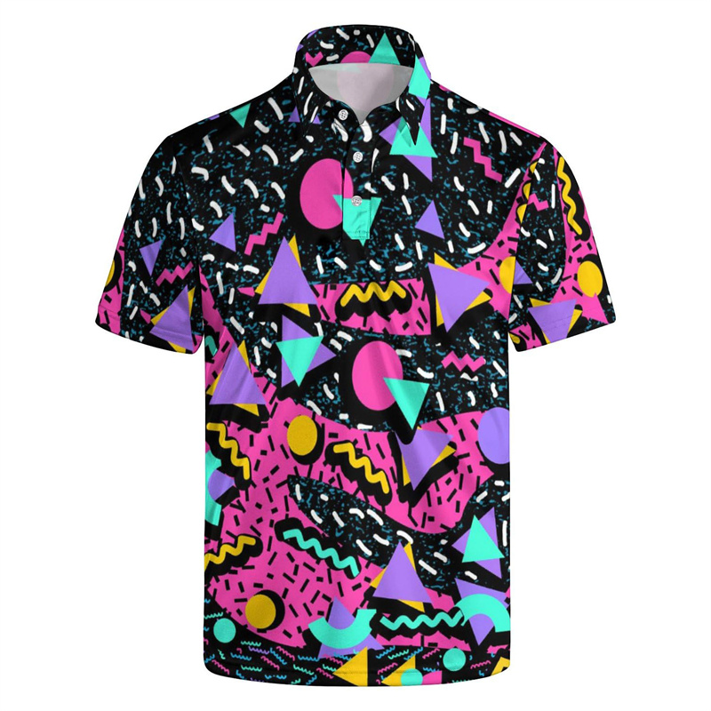 ホットセール 3Dプリント 80年代 90年代 ゴルフ ポロ - Men'S Fashion From The 80S のレビューと価格