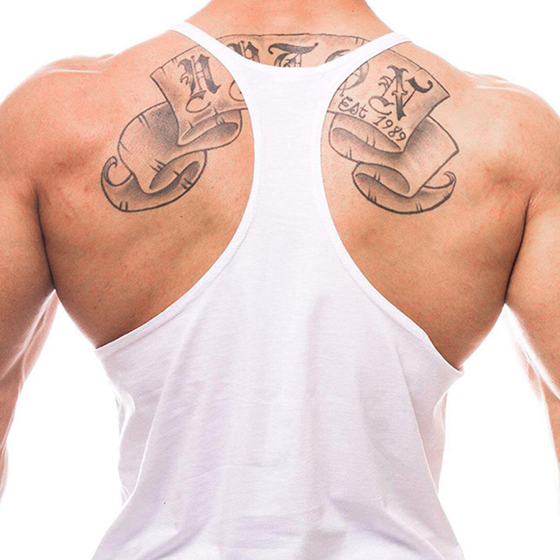 メンズコットンジムウォリアーズタンクトップランニングベストY - Muscle Tee Workout のレビューと価格