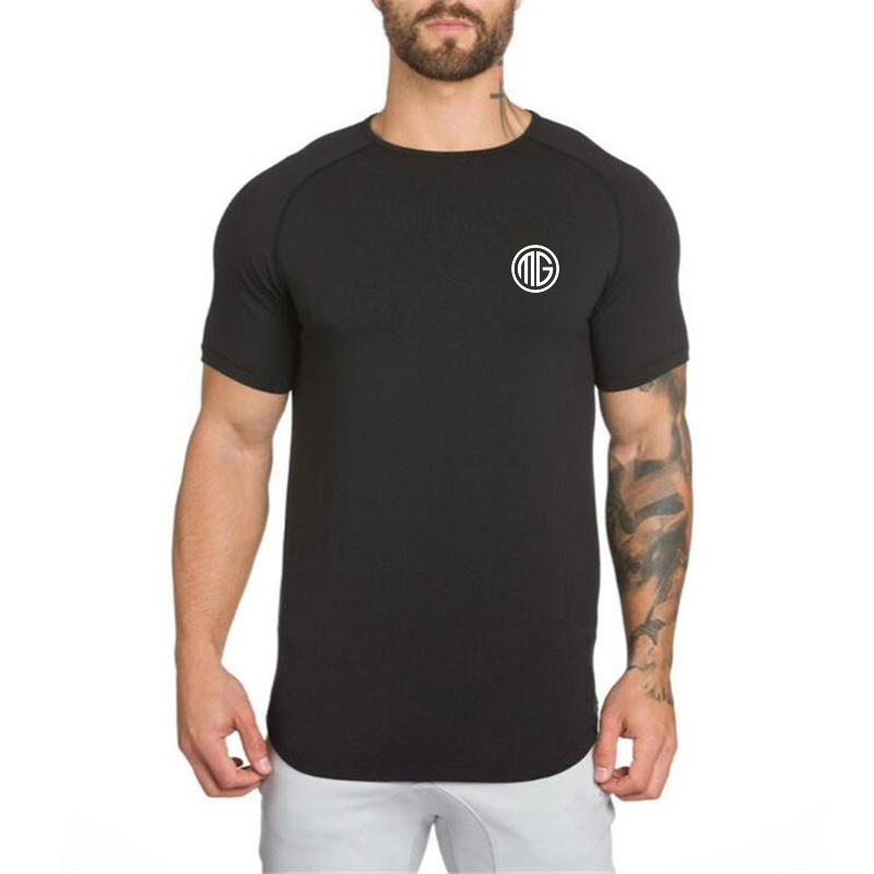 夏用メンズ半袖コットン通気性クルーネックジムワークアウトマッ - Muscle Tee Workout のレビューと価格