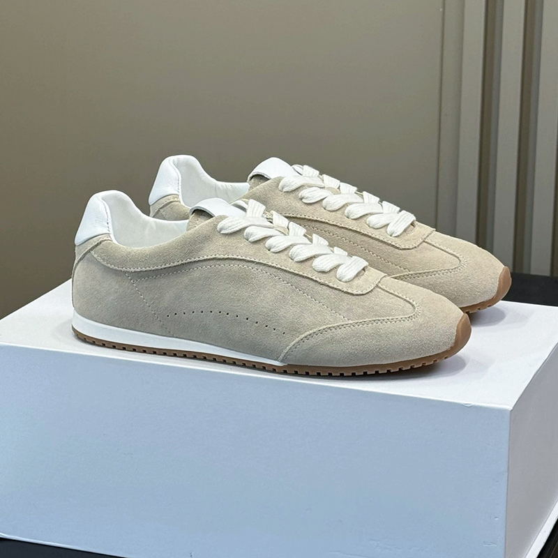 ユニセックスレディースカジュアルシューズ本革スエードスニーカ - Casual Sneakers Men のレビューと価格
