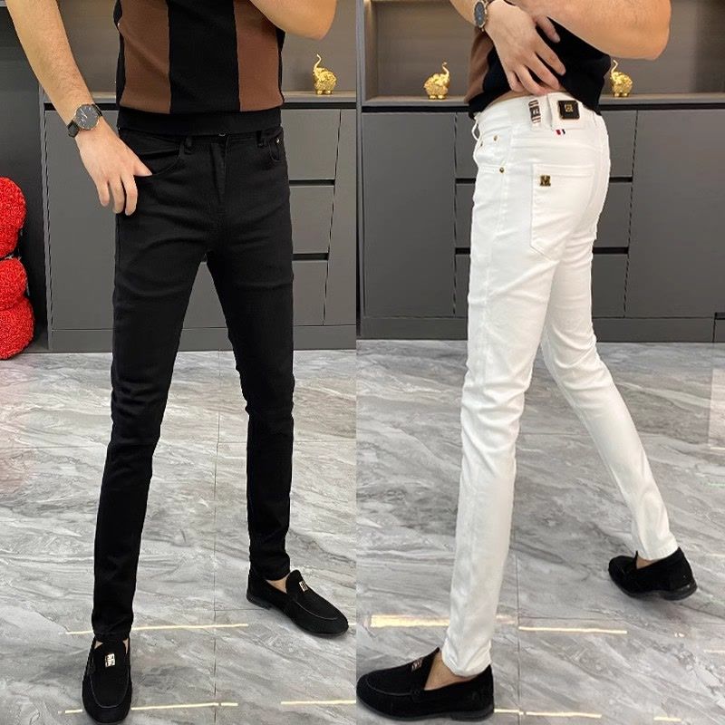 ホワイトジーンズメンズヨーロッパ商品 2025 夏の新ファッ - Men'S Fashion Jeans And Boots のレビューと価格