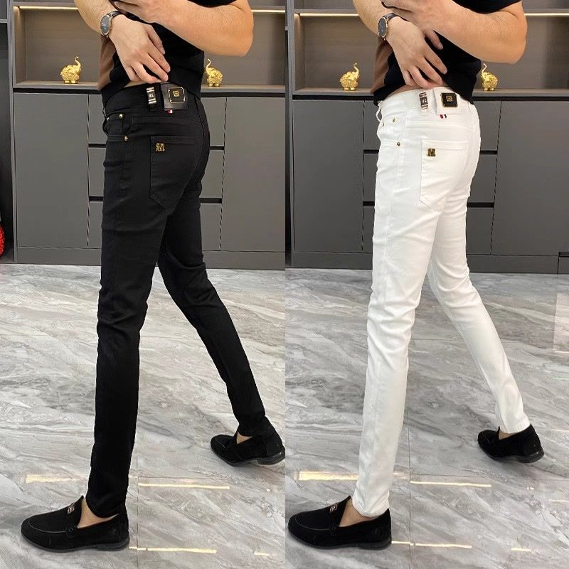 ホワイトジーンズメンズヨーロッパ商品 2025 夏の新ファッ - Men'S Fashion Jeans And Boots のレビューと価格