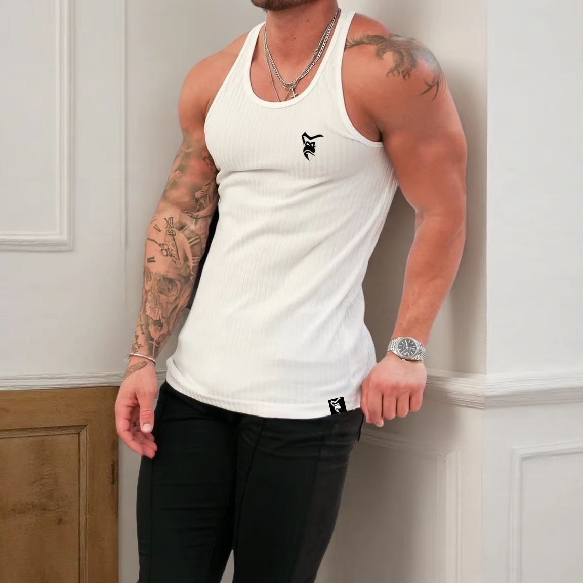 新しいメンズクイックドライランニングタンクトップ通気性ノース - Muscle Tee Workout のレビューと価格