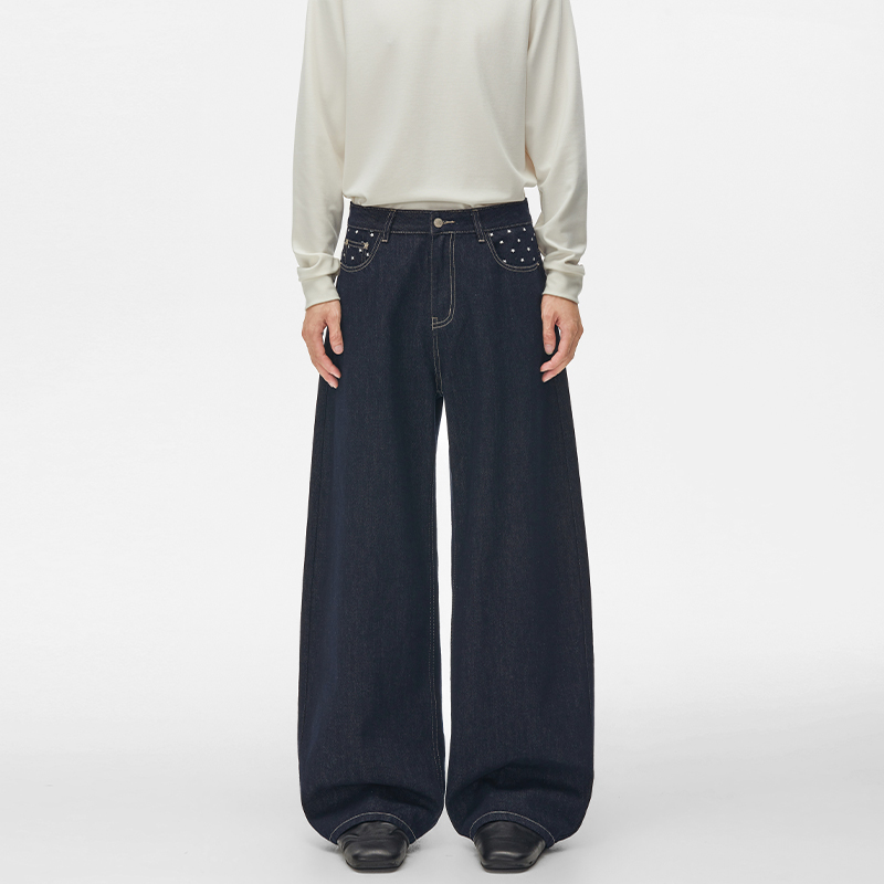 秋のデザイン スタープリント ロウデニム ブルージーンズ メ - Men'S Fashion Jeans And Boots のレビューと価格