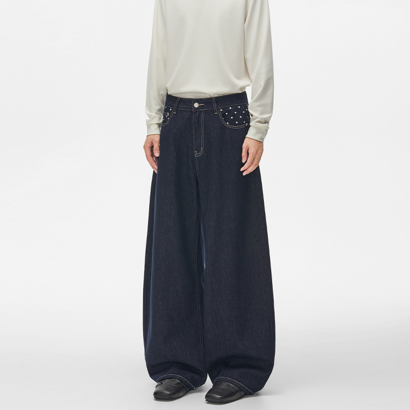 秋のデザイン スタープリント ロウデニム ブルージーンズ メ - Men'S Fashion Jeans And Boots のレビューと価格