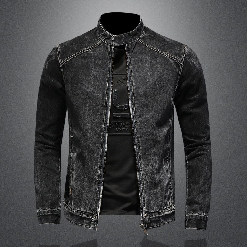 パイロットカラー付きヴィンテージメンズジャケット,ラージサイ - Mens Fashion Denim Jacket のレビューと価格