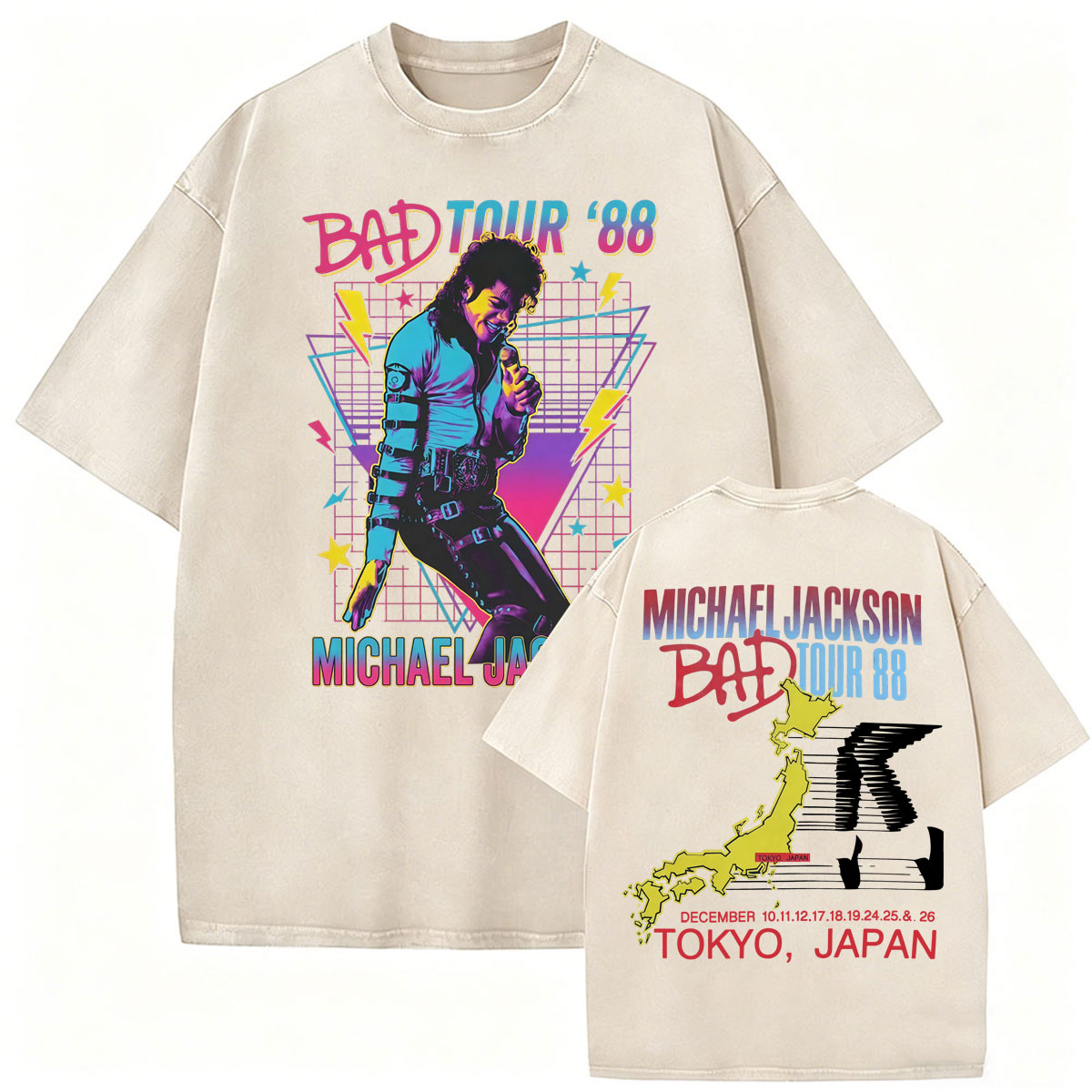 ヴィンテージウォッシュ加工 キング・オブ・ポップ バッド・ツ - Men'S Fashion From The 80S のレビューと価格