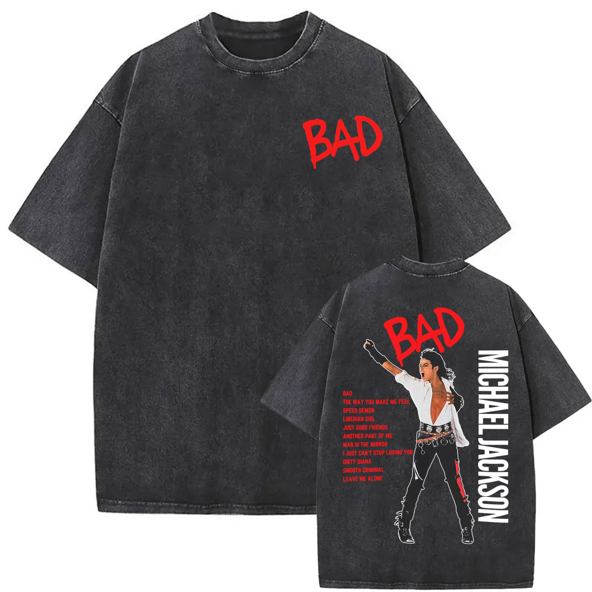 ヴィンテージウォッシュ加工 キング・オブ・ポップ バッド・ツ - Men'S Fashion From The 80S のレビューと価格