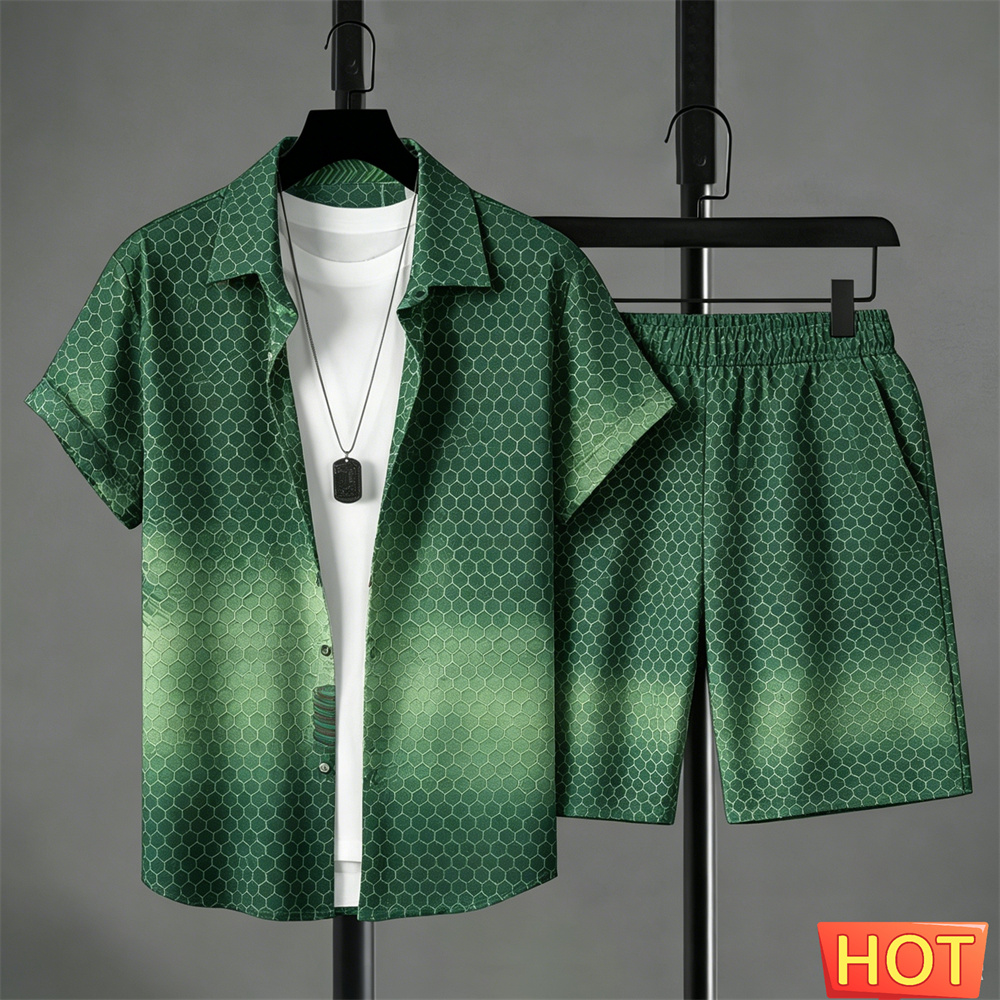 夏服 メンズシャツセット グラデーションレジャーシャツセット - Men'S Fashion Designer のレビューと価格