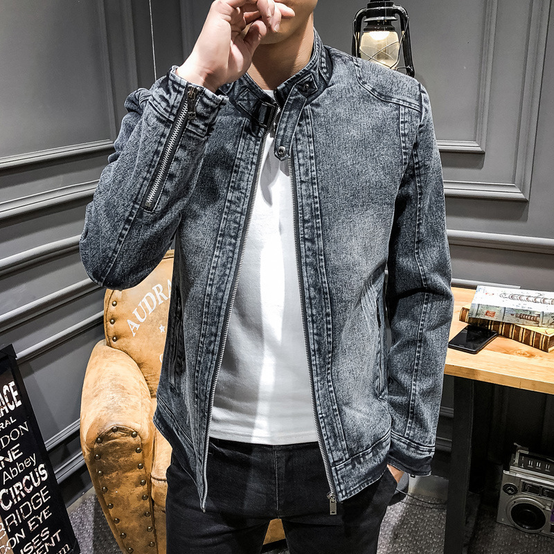 2026年欧米ファッションメンズスタンドカラー長袖ジッパーカ - Mens Fashion Denim Jacket のレビューと価格