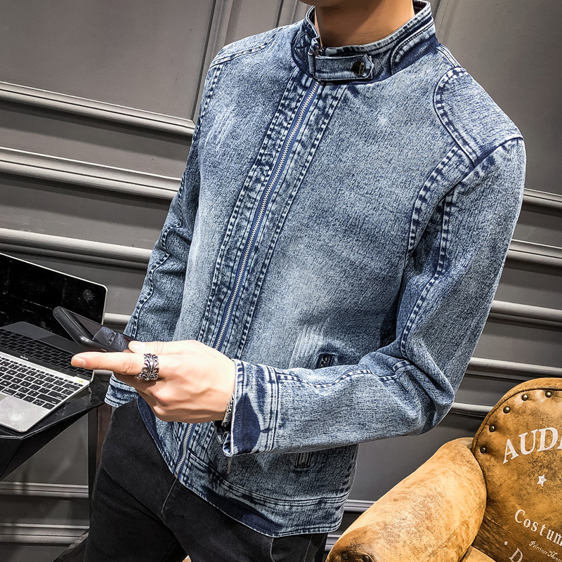2026年欧米ファッションメンズスタンドカラー長袖ジッパーカ - Mens Fashion Denim Jacket のレビューと価格