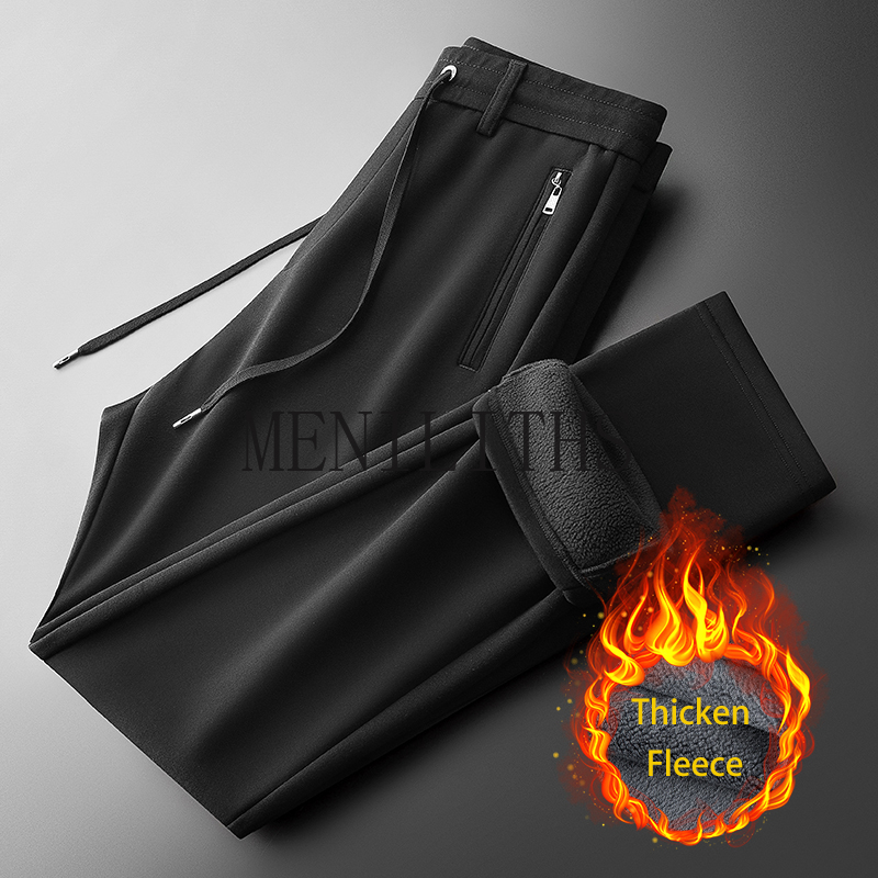 スウェットパンツ男性フリース秋冬ファッションダークグレースト - Mens Fashion Dark Grey Pants のレビューと価格