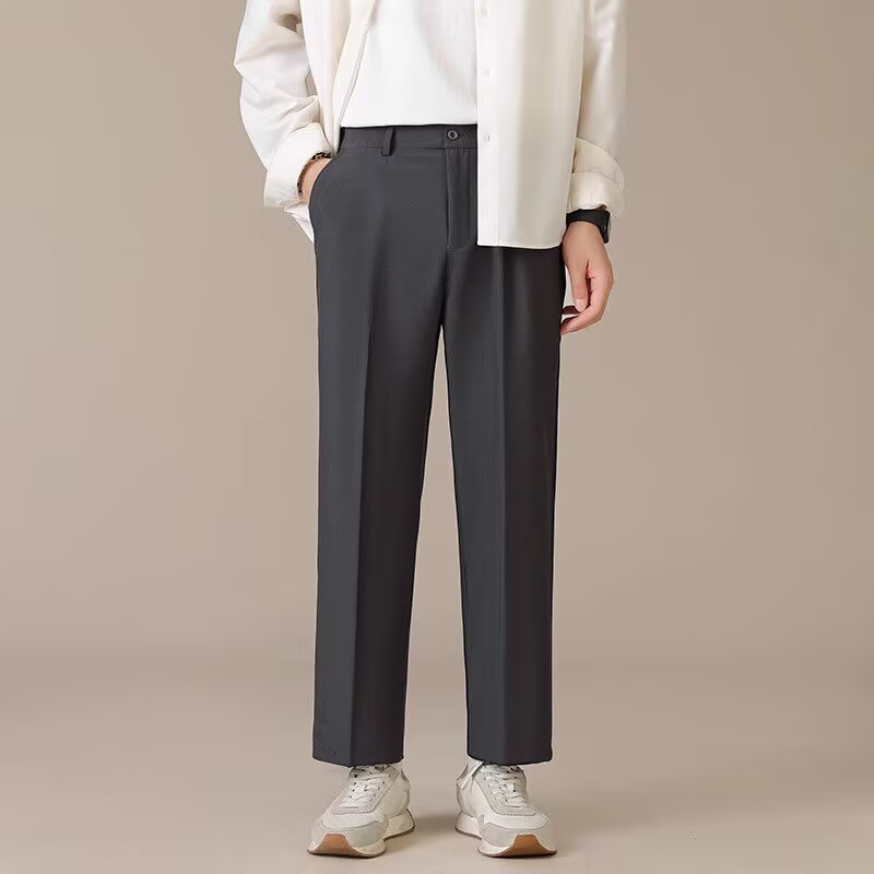 メンズ足首丈パンツ,バギーパンツ,カジュアルブレザー,ダーク - Mens Fashion Dark Grey Pants のレビューと価格
