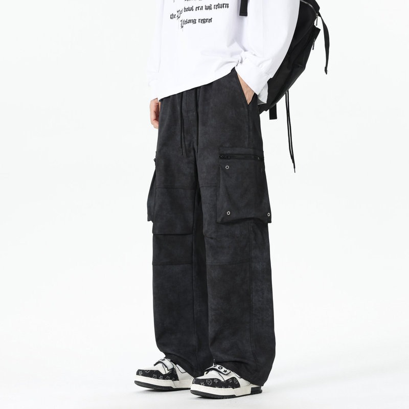 メンズ伸縮性ハイウエストポケット付きおしゃれで多用途なアメリ - Men'S Fashion Trousers のレビューと価格