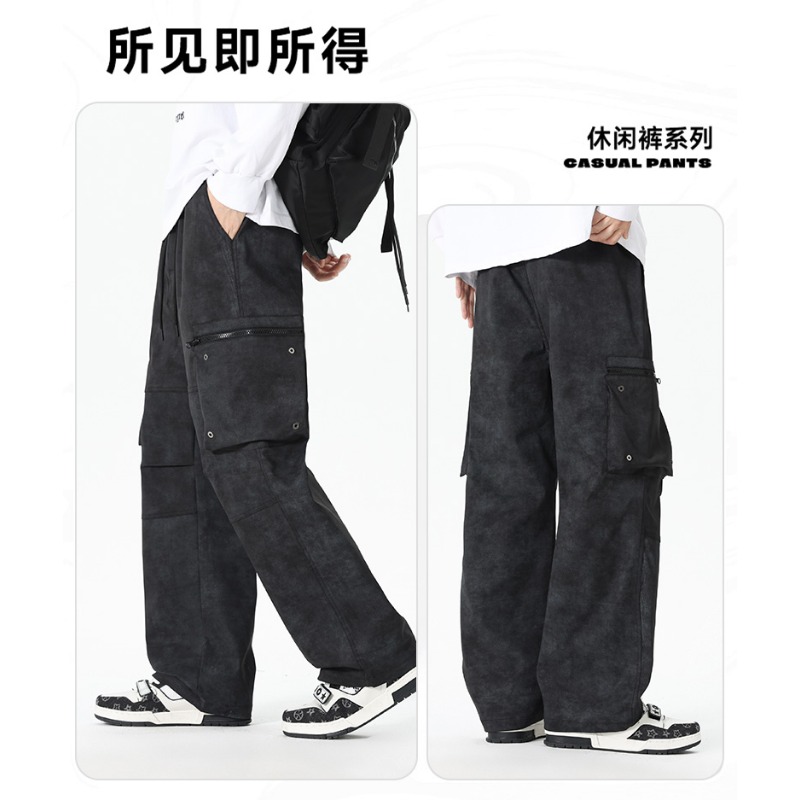 メンズ伸縮性ハイウエストポケット付きおしゃれで多用途なアメリ - Men'S Fashion Trousers のレビューと価格