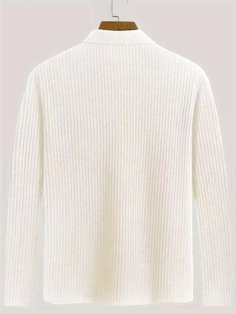 メンズ夏秋長袖ポロシャツ、無地、カジュアルでファッショナブル - Men'S Fashion And Style のレビューと価格