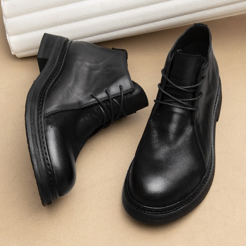 ヴィンテージメンズ本革ブーツ高級手作り 2026 春秋ファッ - Men Fashion Vintage のレビューと価格