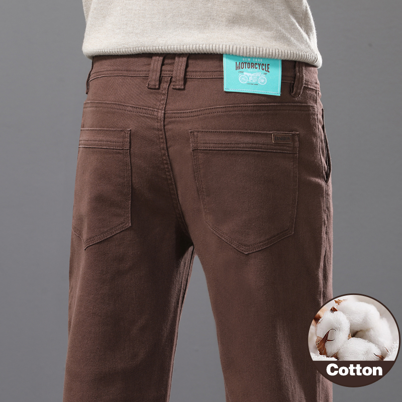 ビジネスカジュアル綿弾性メンズジーンズフィットストレートパン - Mens Fashion Dark Grey Pants のレビューと価格