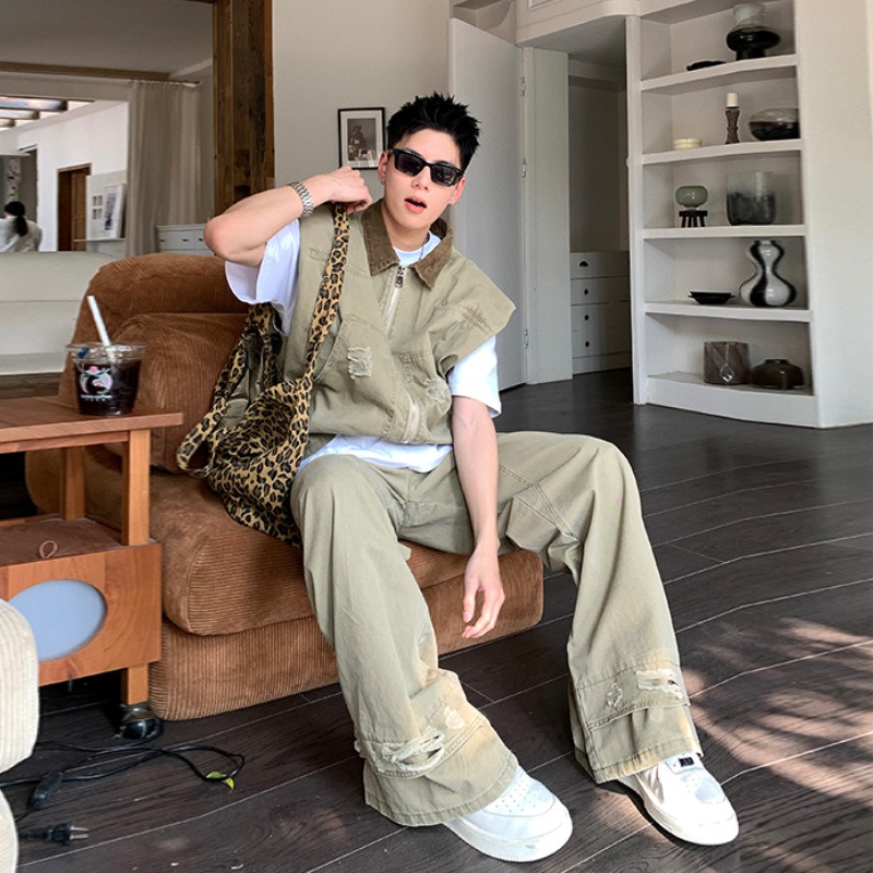 アメリカのファッションブランドレトロデニムジャケットメンズ夏 - Men'S Fashion Designer のレビューと価格