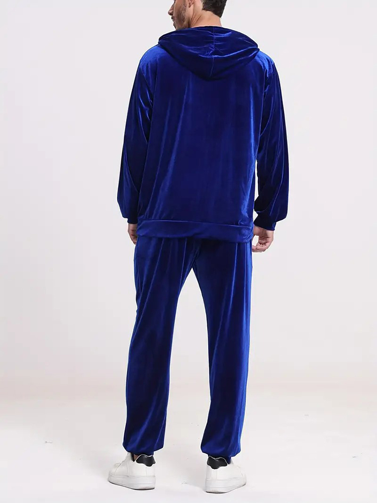 ファッション無地ベルベットツーピースセット メンズ秋冬カジュ - Men Fashion Vintage のレビューと価格