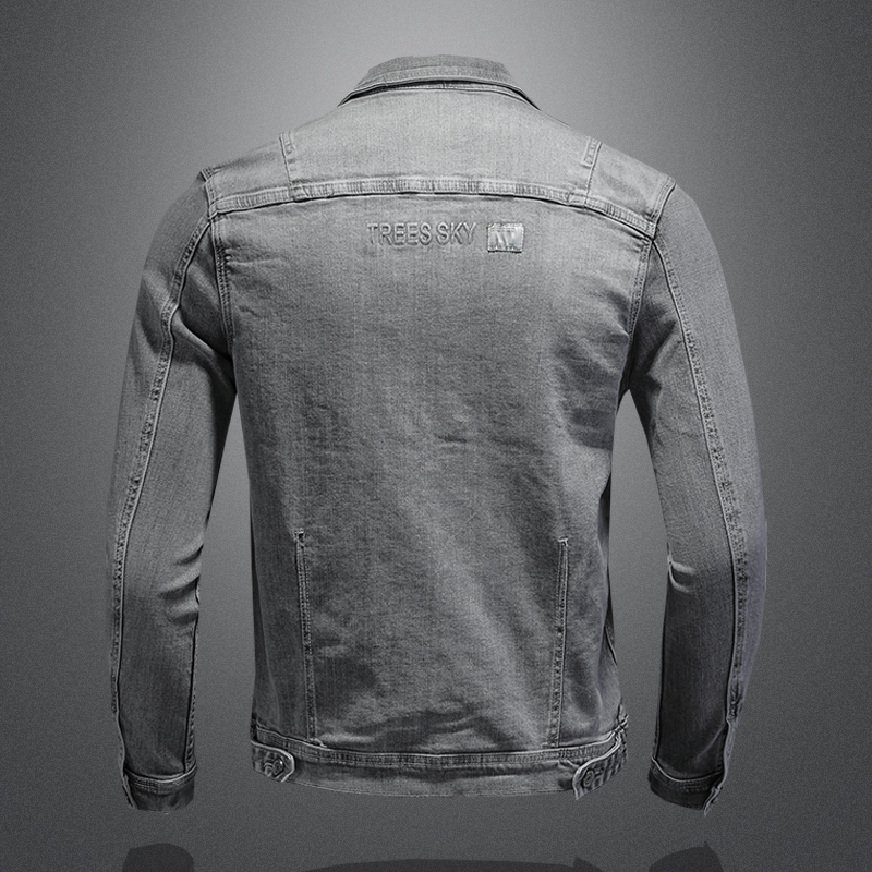 メンズデニムジャケット,襟を折りたたんだトレンディなデニムジ - Mens Fashion Denim Jacket のレビューと価格