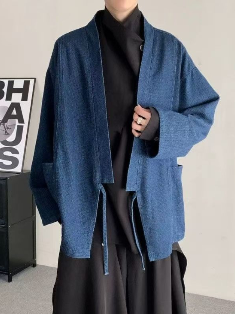 ヴィンテージ和風デニムコート男性女性ユニセックス特大デイリー - Mens Fashion Denim Jacket のレビューと価格