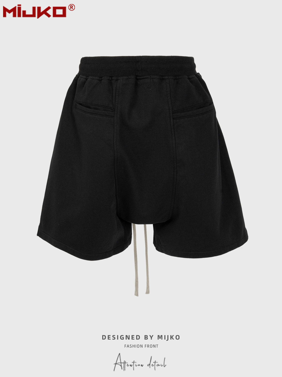 MIJKO ブラックダークグレーショーツ男性ヒップホップショ - Mens Fashion Dark Grey Pants のレビューと価格