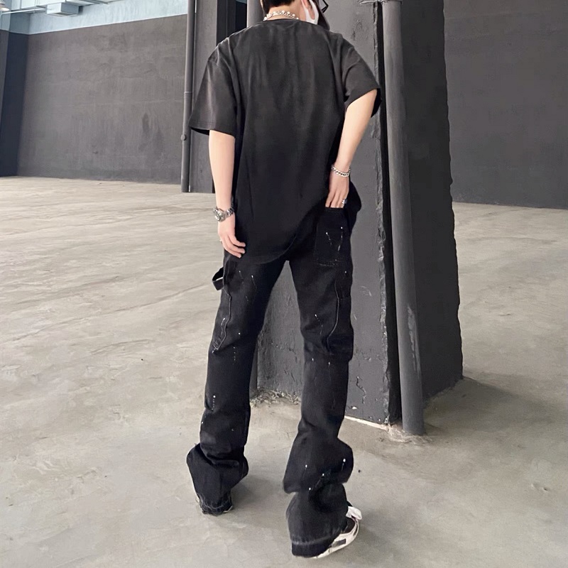 2025 新落書きスプラッシュインク破壊部門ジーンズ原宿カジ - Men'S Fashion Jeans And Boots のレビューと価格