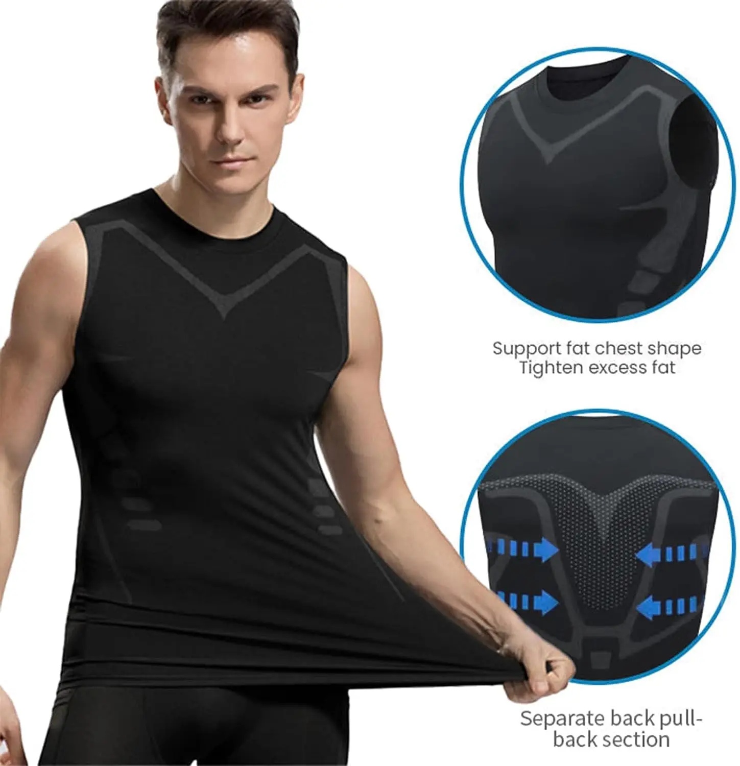 圧縮タンクトップメンズジムシャツノースリーブ速乾性プリントス - Muscle Tee Workout のレビューと価格