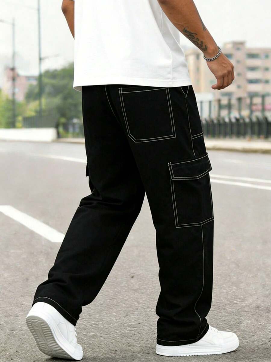 メンズアウトドアカーゴスタイルカジュアルロングパンツ、春/秋 - Men'S Fashion Trousers のレビューと価格