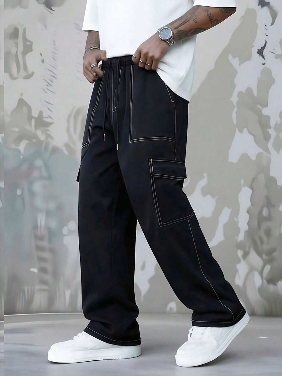 メンズアウトドアカーゴスタイルカジュアルロングパンツ、春/秋 - Men'S Fashion Trousers のレビューと価格