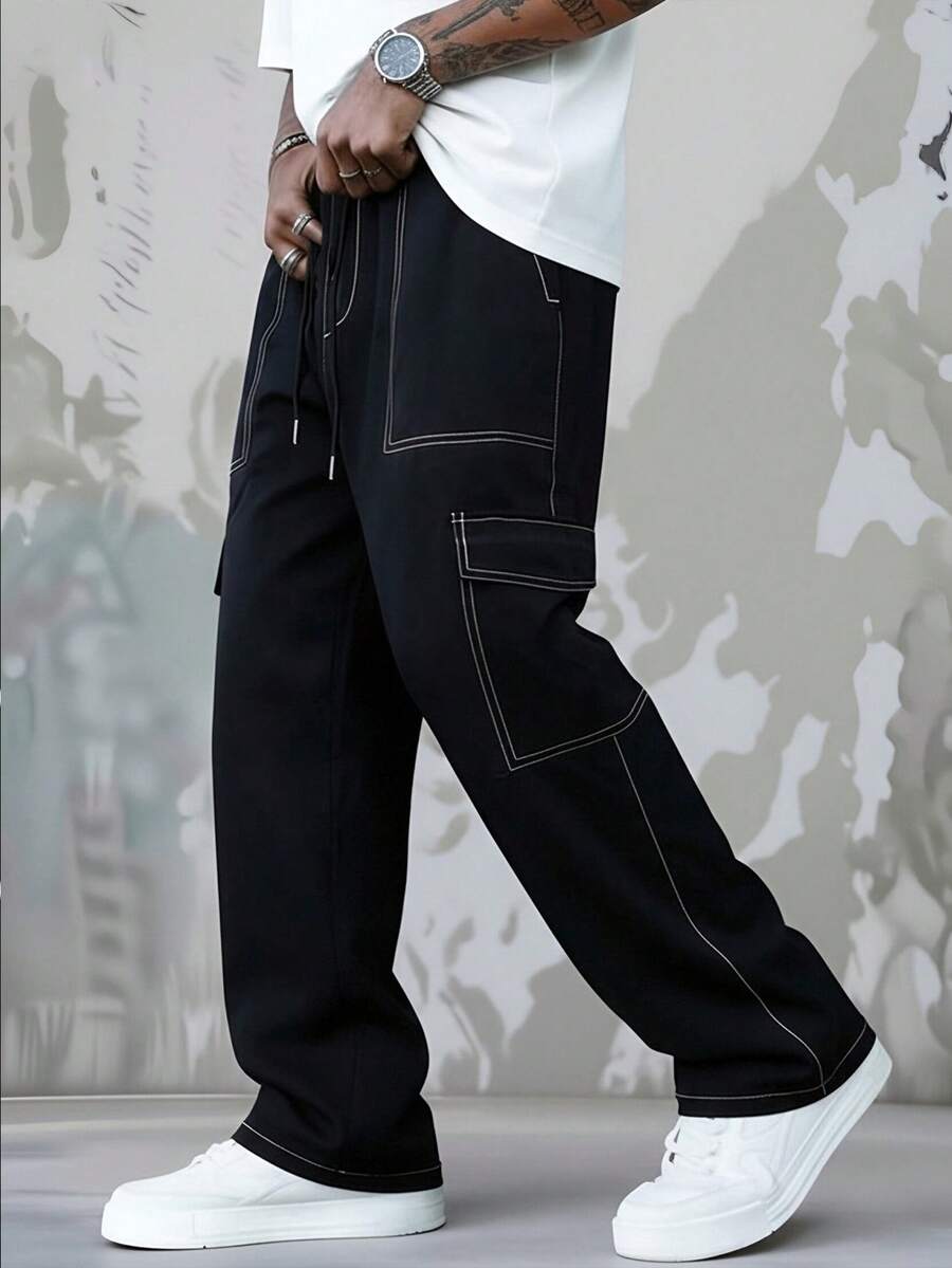 メンズアウトドアカーゴスタイルカジュアルロングパンツ、春/秋 - Men'S Fashion Trousers のレビューと価格