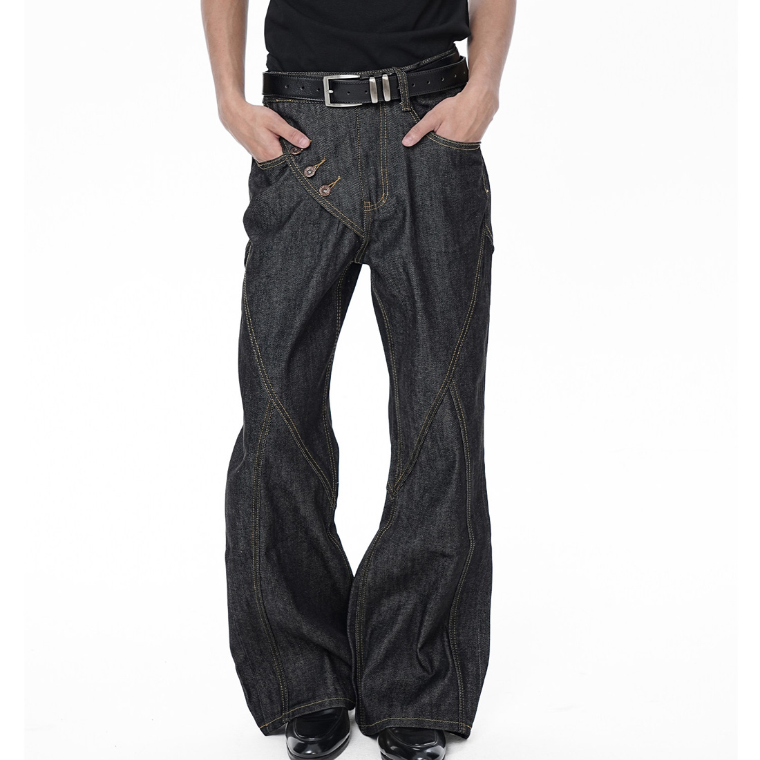 ハイストリート風イレギュラーファッションジーンズ メンズ ヴ - Men'S Fashion Jeans And Boots のレビューと価格