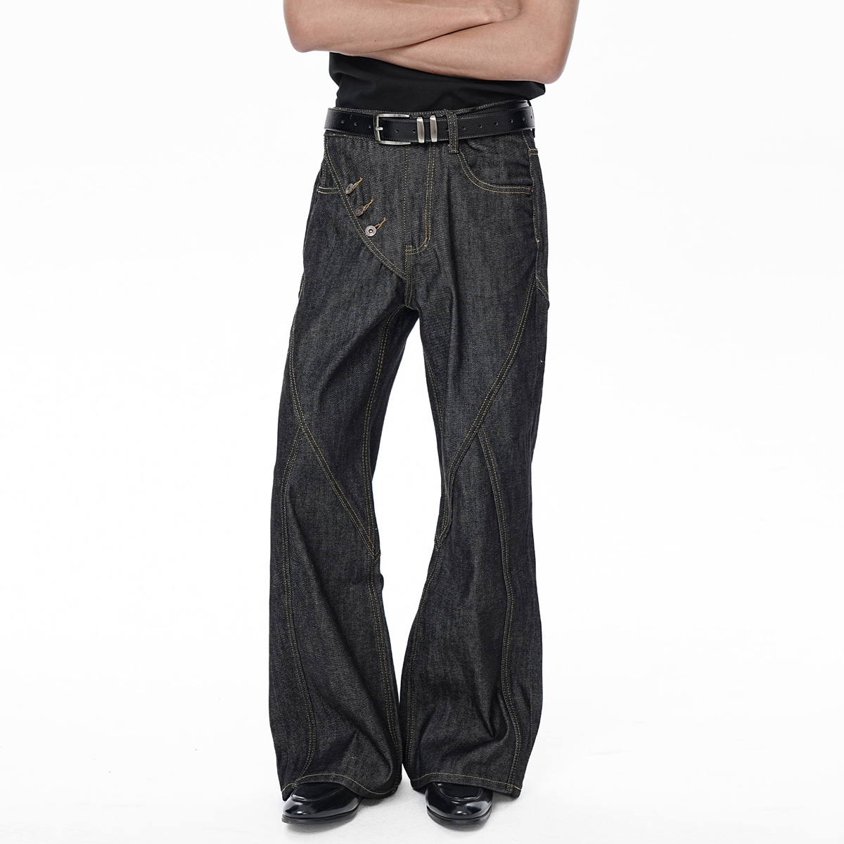 ハイストリート風イレギュラーファッションジーンズ メンズ ヴ - Men'S Fashion Jeans And Boots のレビューと価格