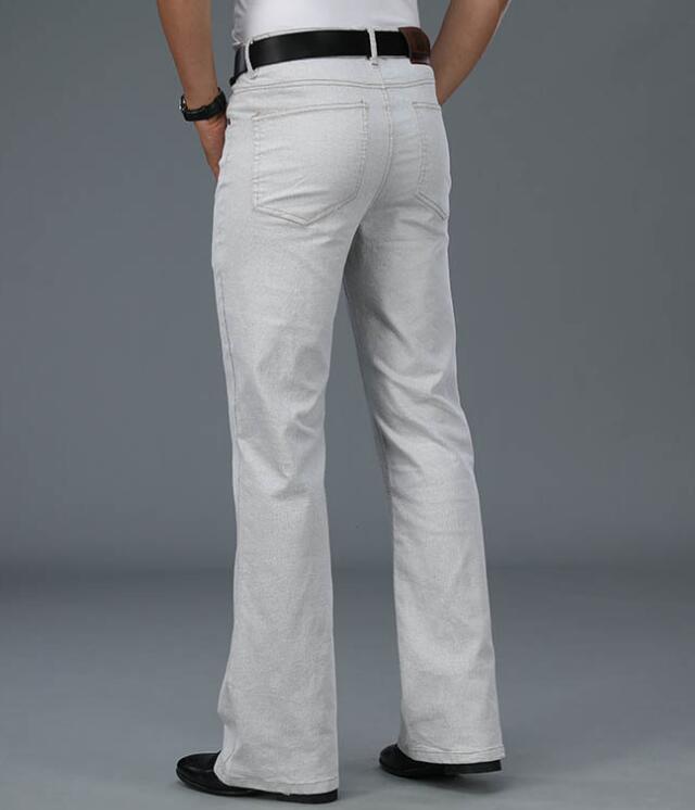 メンズベージュのルーズジーンズ,フレアデニムパンツ,ワイドレ - Men'S Fashion Jeans And Boots のレビューと価格