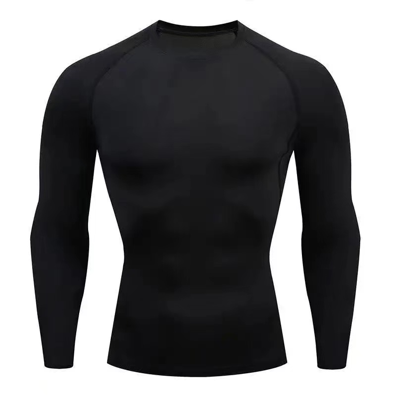 圧縮ランニングトップ男性長袖シャツ男性用ジム服速乾性スポーツ - Muscle Tee Workout のレビューと価格