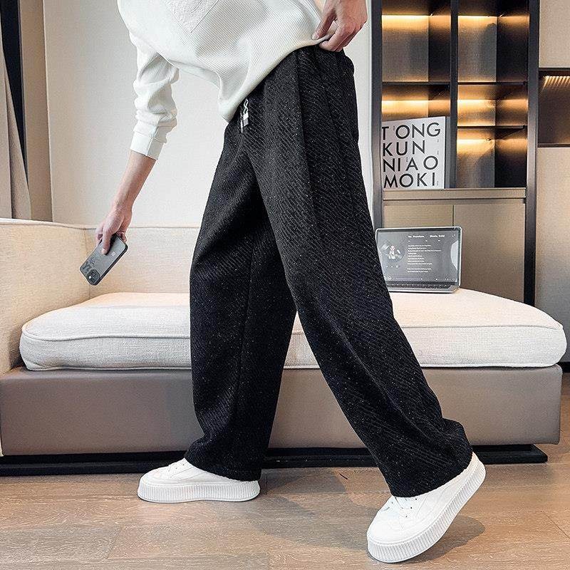 2026 メンズクールカジュアルパンツ秋韓国スタイルハイスト - Mens Fashion Dark Grey Pants のレビューと価格